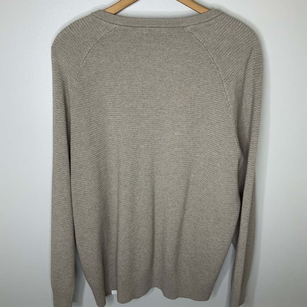 LUCKY BRAND Khaki colored V-Neck Knit Sweater - Picture 4 of 6